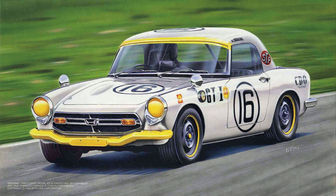 Fujimi Historic Racing Car 1/24 Honda S800 Race Type Plastic Model