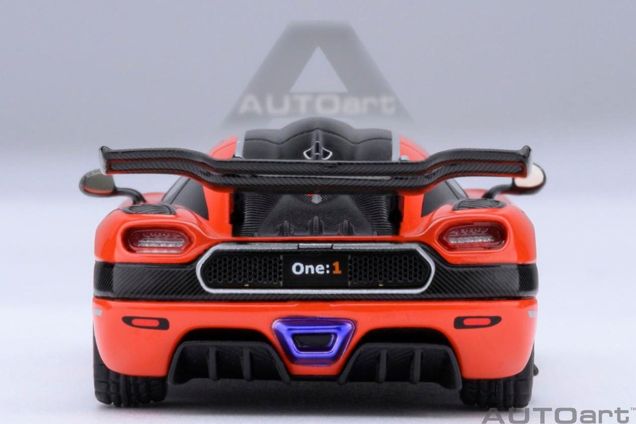 Autoart 1/64 Scale Koenigsegg One:1 Orange Carbon Black Silver