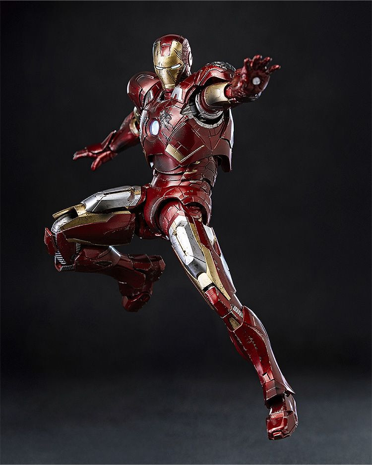 MARVEL IRON MAN Mark 7 1/8スケールフィギュア DLX Iron Man Mark 7 (Battle Damaged) Figure (Marvel Studios: The