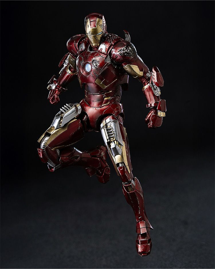 MARVEL IRON MAN Mark 7 1/8スケールフィギュア DLX Iron Man Mark 7 (Battle Damaged) Figure (Marvel Studios: The