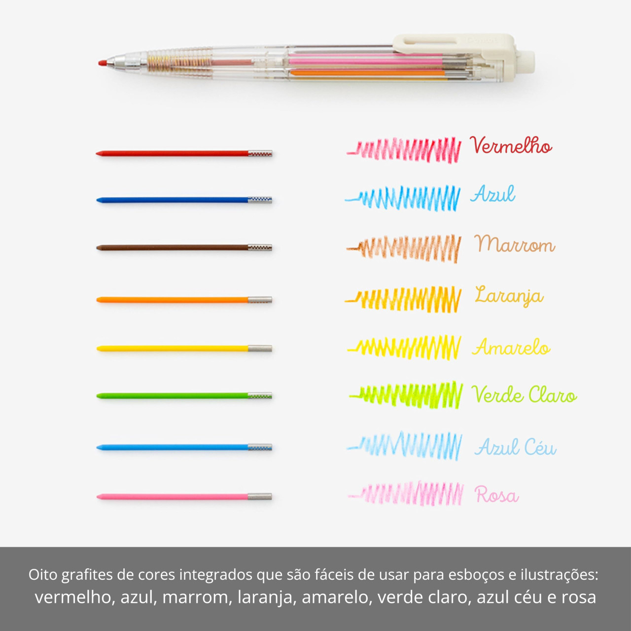 Pentel Art Multi 8 Color Leads XPH804