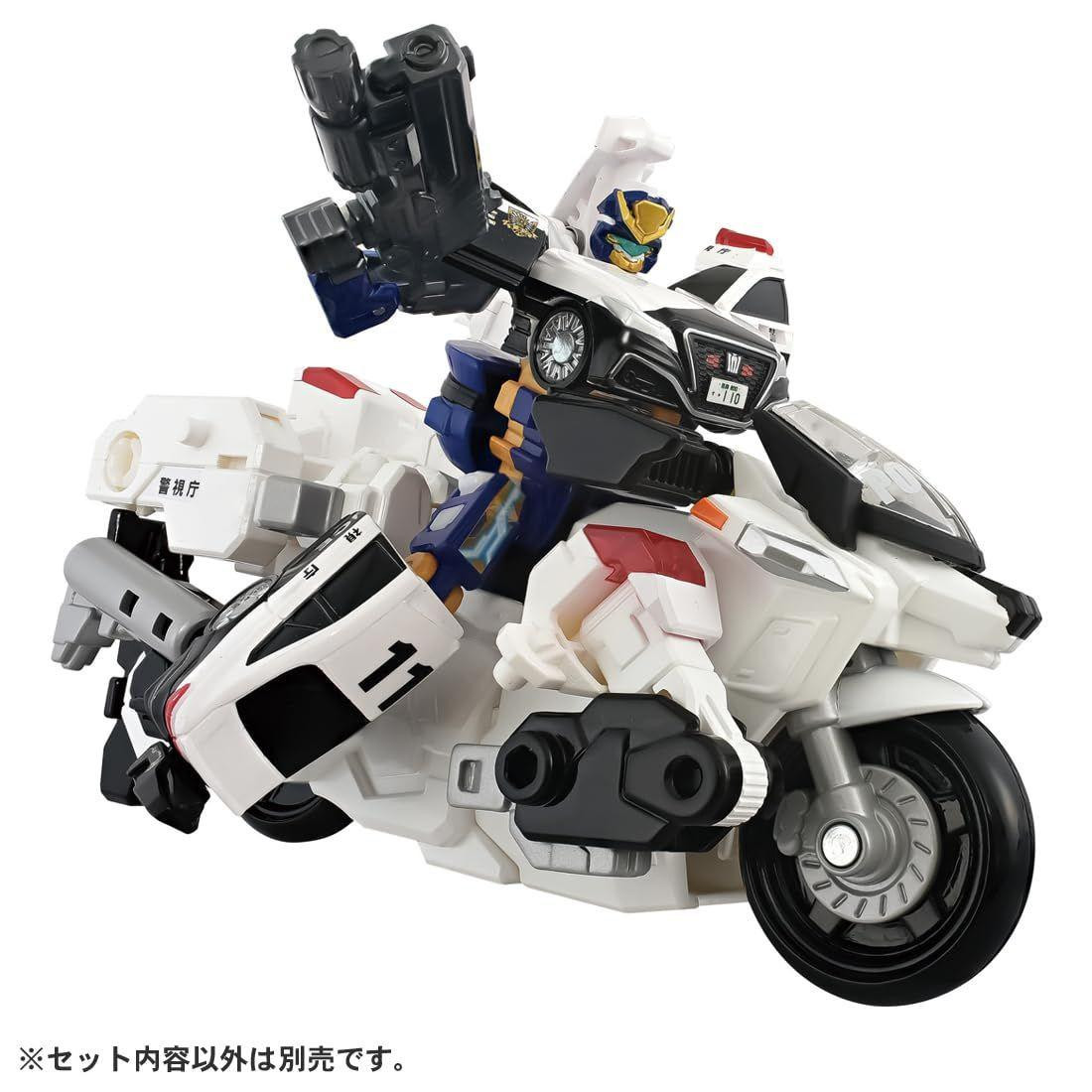 Motorcycle Dx Set Tomica Job Braver TJBDX Rising Police Braver Dekaride Armor White ...