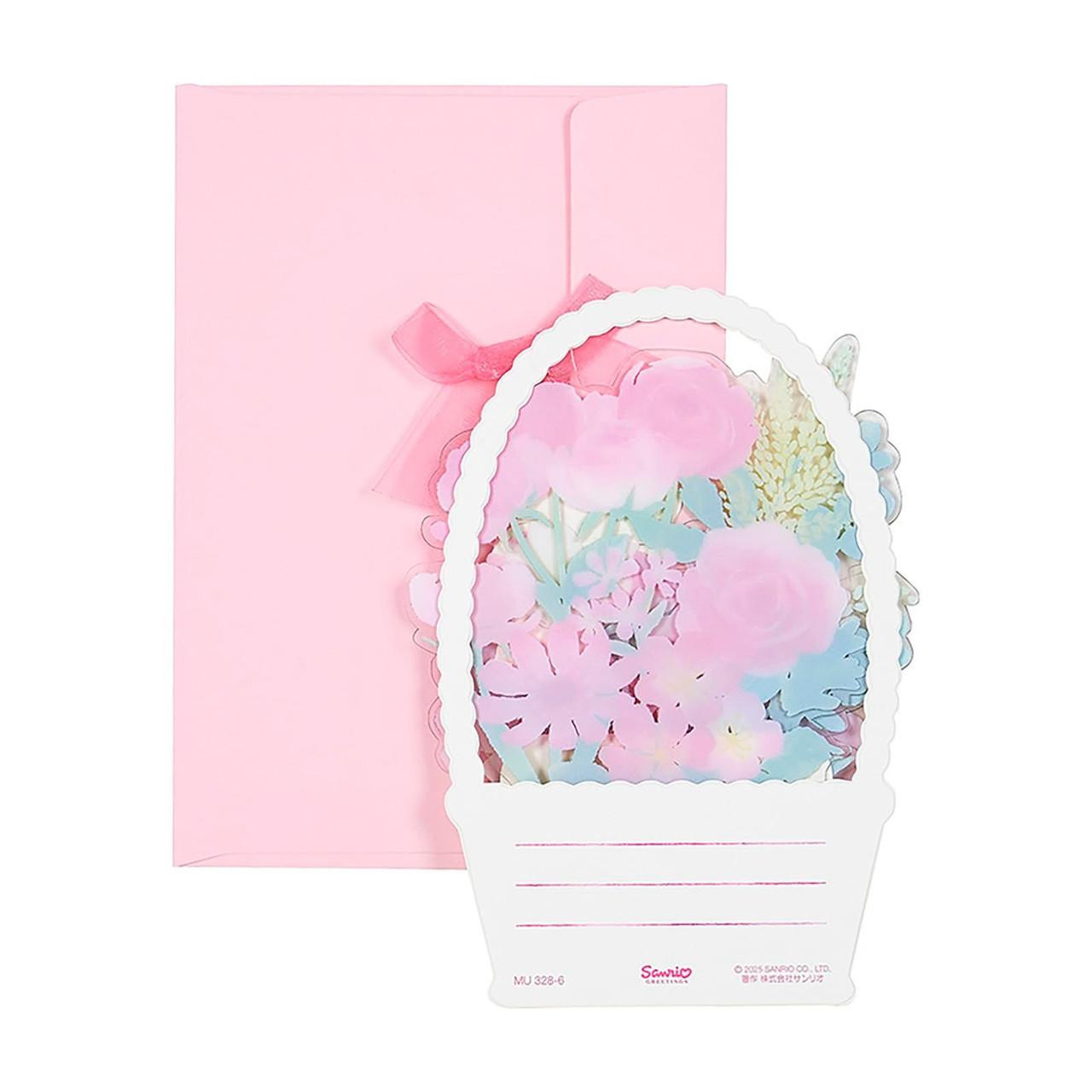 Sanrio My Melody Greeting Card Multipurpose Flower Basket MU328-6