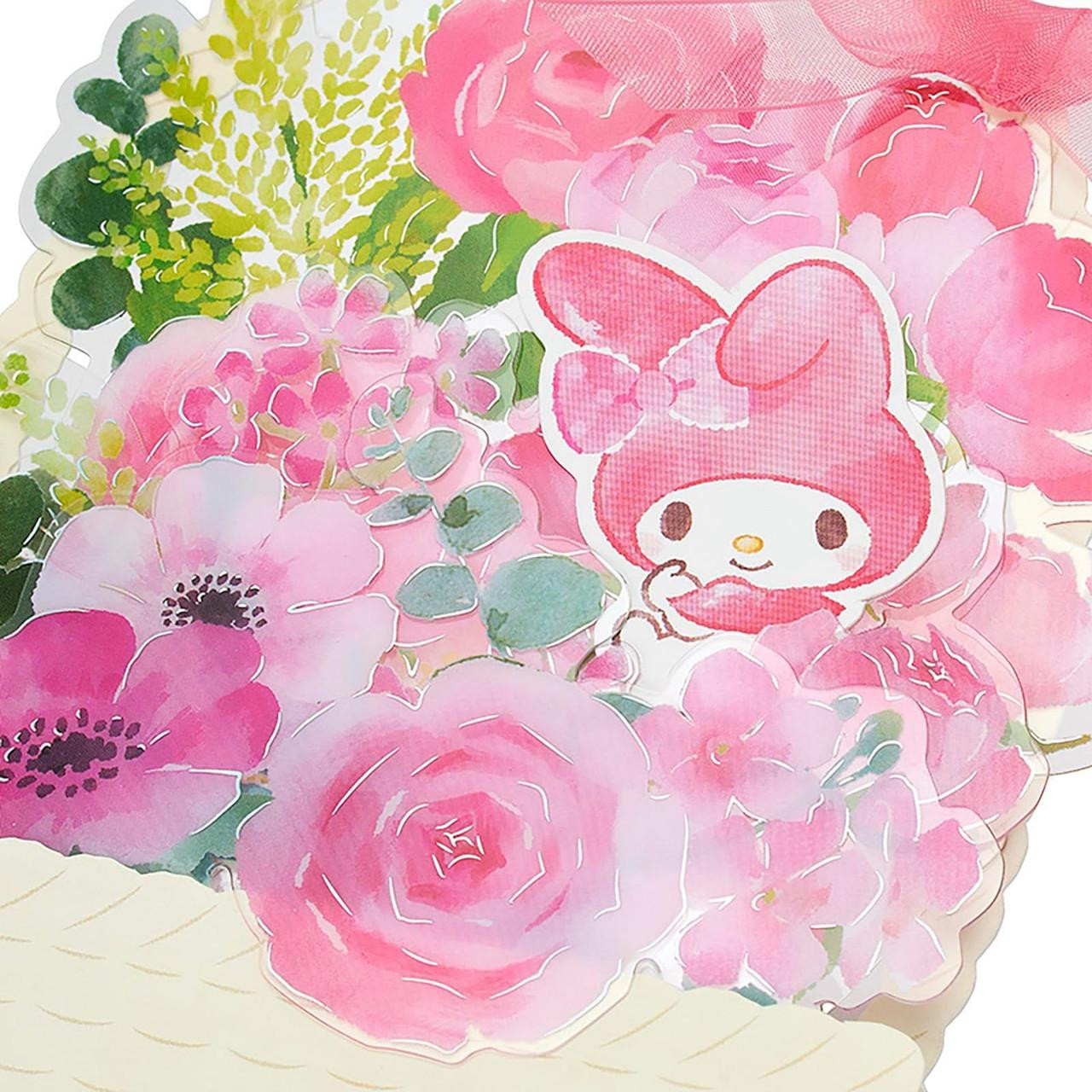 Sanrio My Melody Greeting Card Multipurpose Flower Basket MU328-6