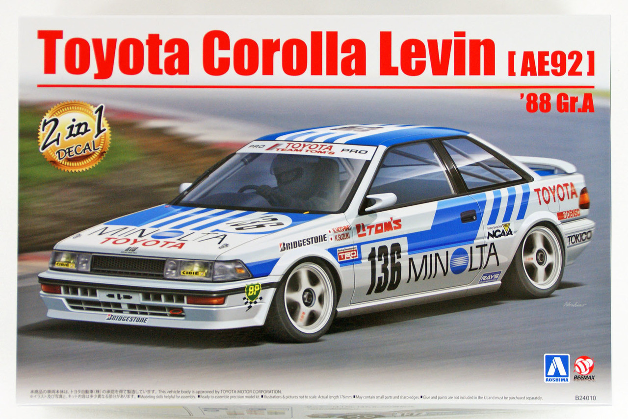 Aoshima 98240 Toyota Corolla Levin (AE92) '88 Gr.A 1/24 Scale Kit