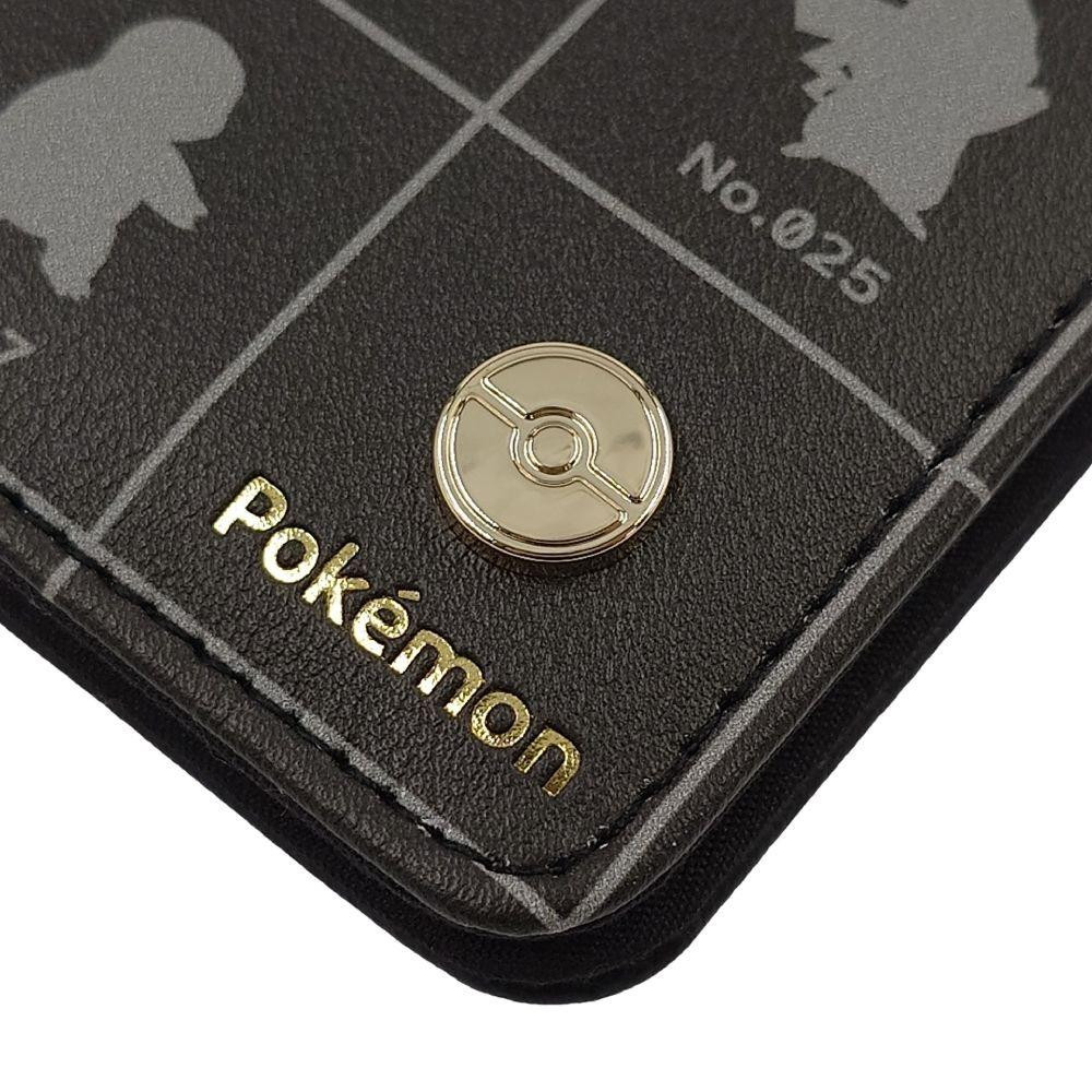 ポケモンメタルフォルダー Pokemon Center Original Bifold Pass Case Silhouette Monotone