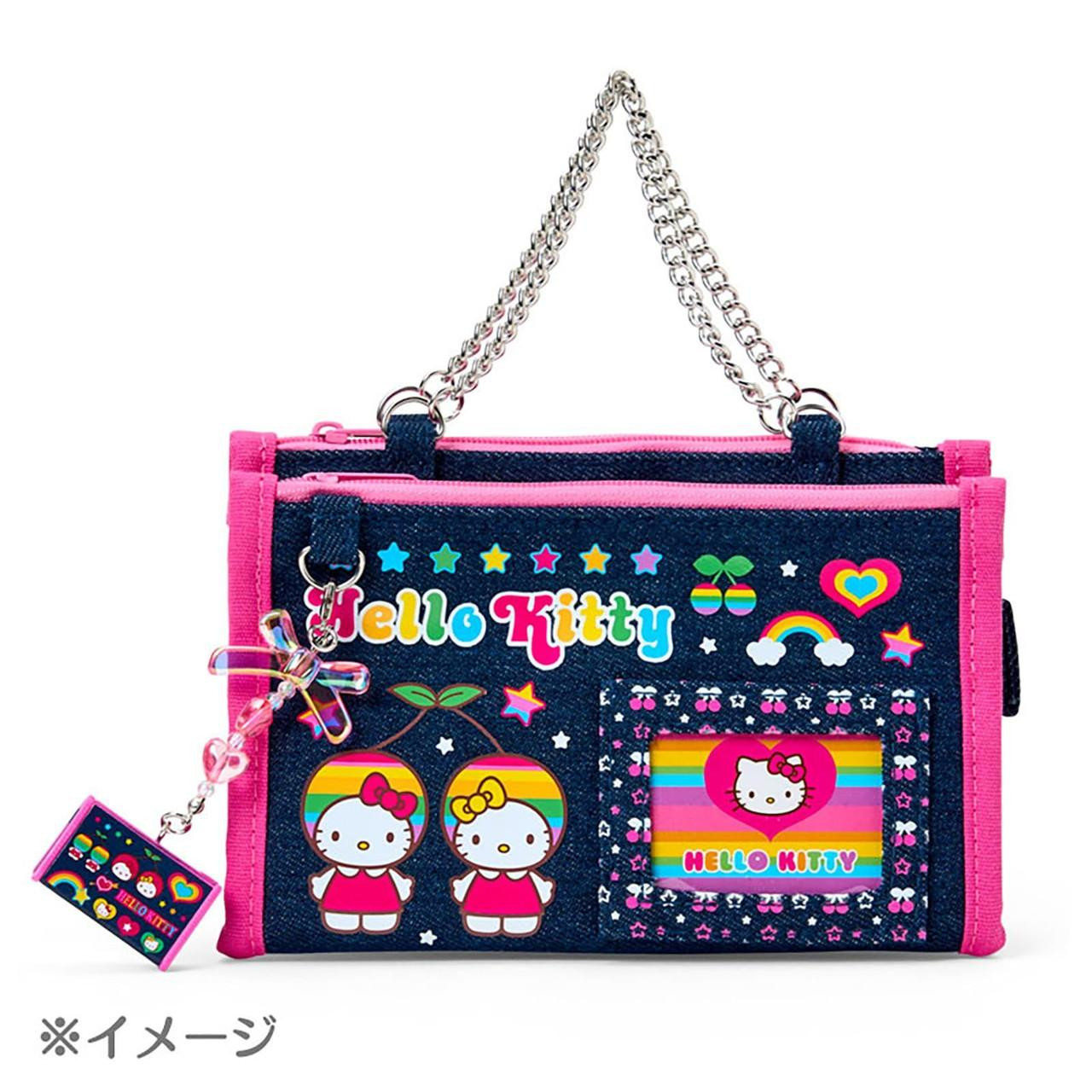 Hello Kitty デニム風収納ボックス Sanrio Hello Kitty Denim Pouch Munekyun Heisei Era Girl Item 796336