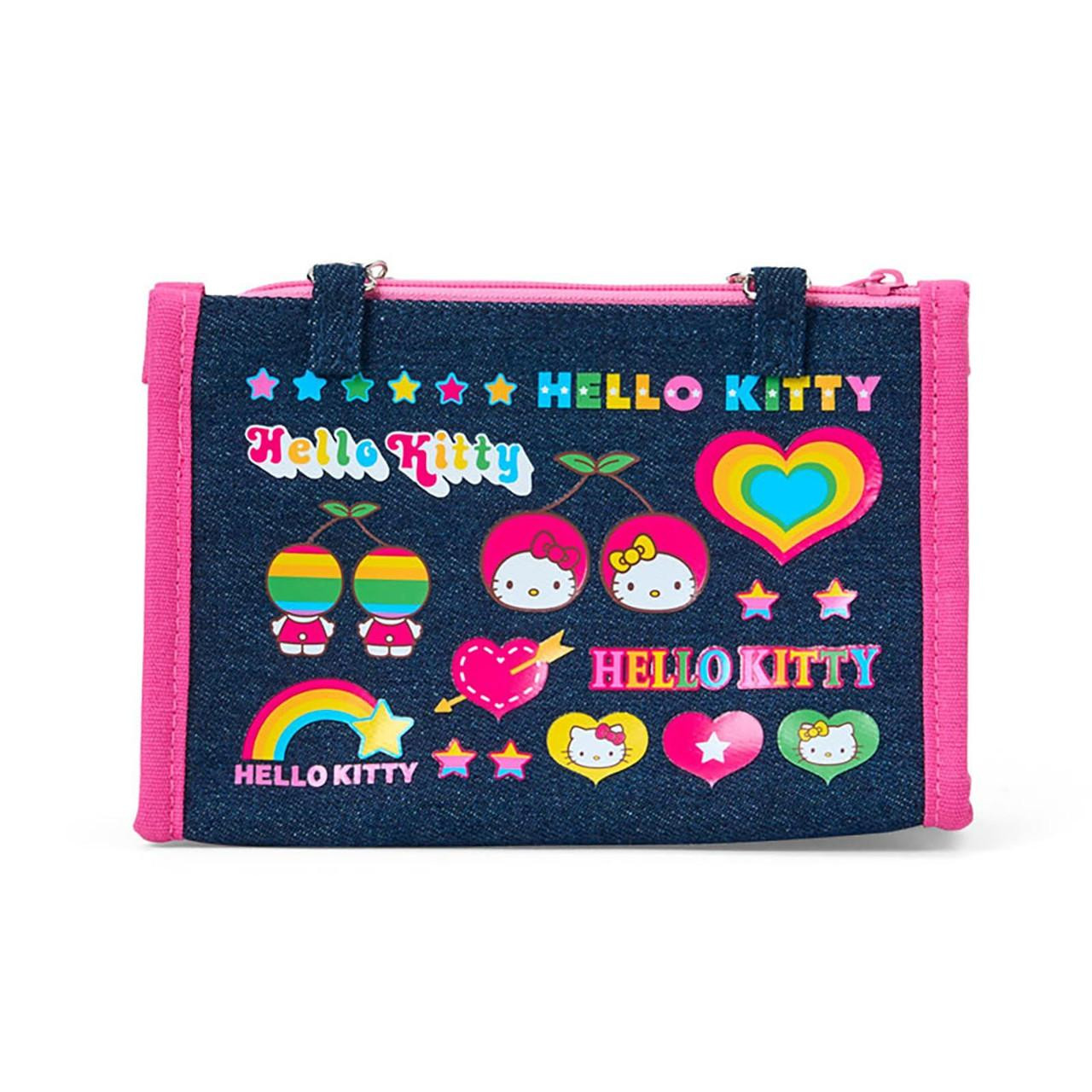Sanrio Hello Kitty Denim Pouch Munekyun Heisei Era Girl Item 796336