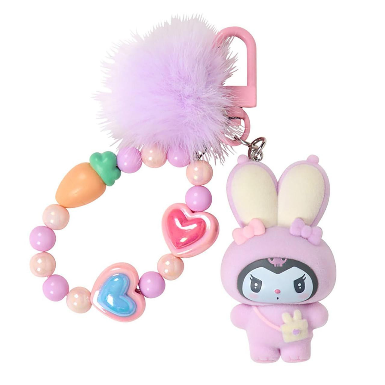 sanrio-kuromi-keychain-fluffy-