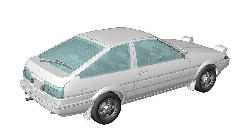 1/24 Toyota Sprinter Trueno AE86 GT APEX Early Model 1983 Plastic