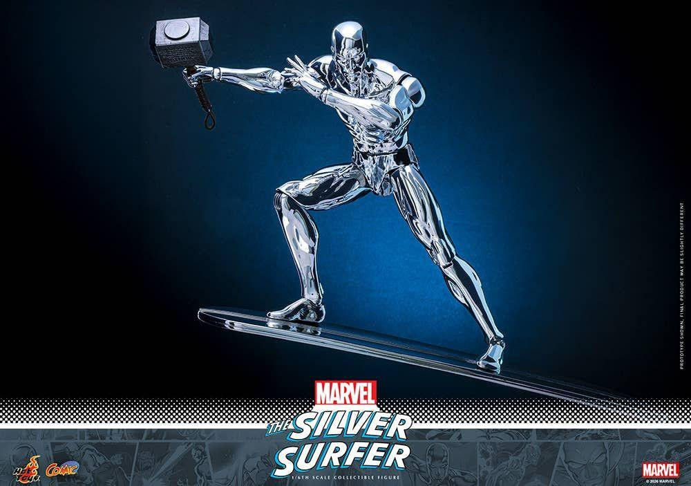 Marvel Silver Surfer フィギュア コミック付き Marvel Silver Surfer フィギュア コミック付き 1/6 Comic Masterpiece