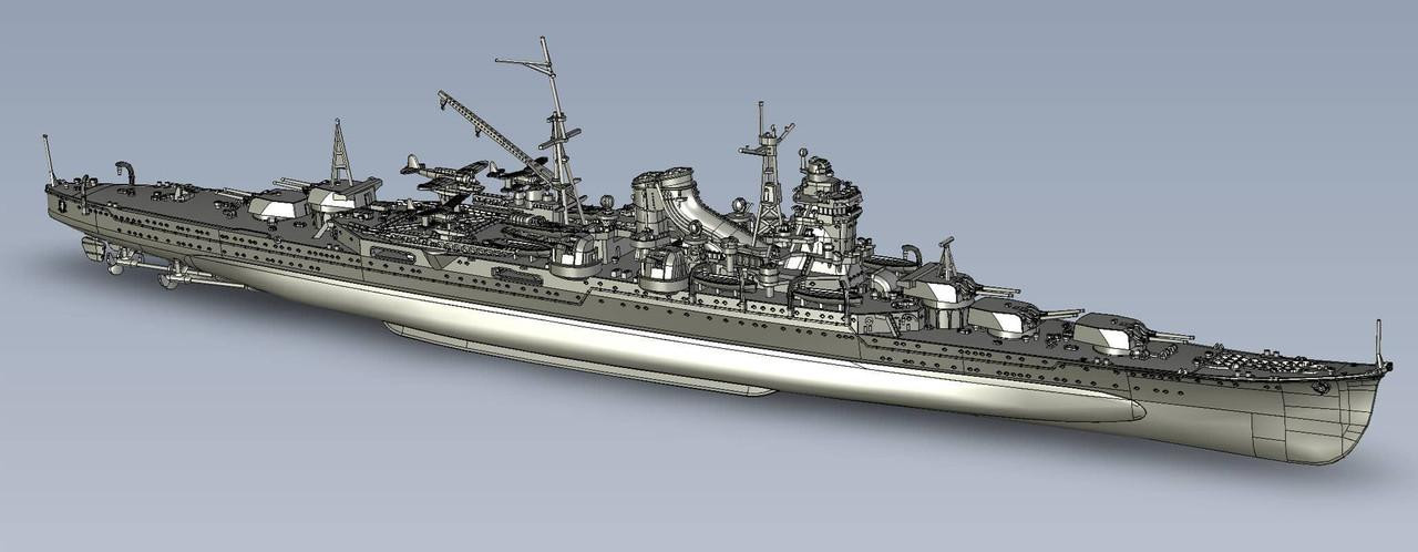 マリン ページ 1/700 IJN Heavy Cruiser Mogami (1942) Plastic Model