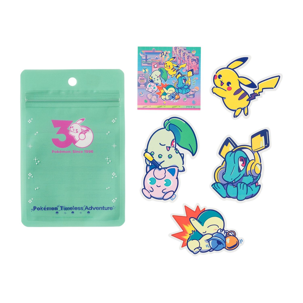 Pokemon Center Original Sticker Set Pokemon Timeless Adventure Johto