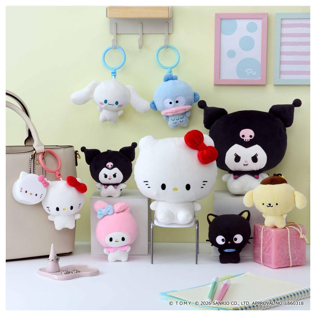 Puni Commu Puni Plush Keychain Kuromi Puni Runz