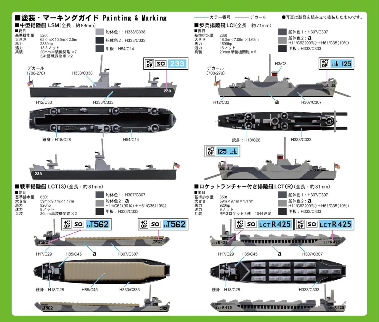 Pit-Road 1/700 Skywave Series Landing Support Boat Plastic Model