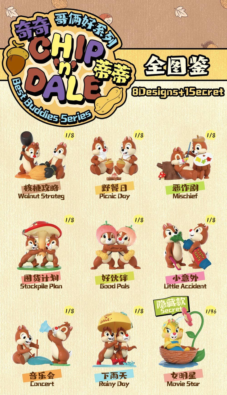 Blind Box Disney Chip 'n Dale Best Buddies Series Box (8pcs)