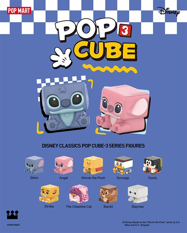 メガハウス P.O.P 3点セット Disney Classics POP CUBE 3 Series Full Box (9pcs) Popmart