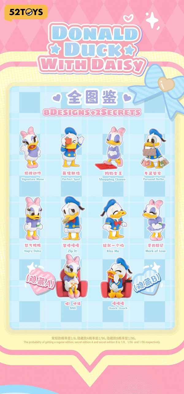 Blindbox Donald Duck With Daisy: Full Box (8pcs)