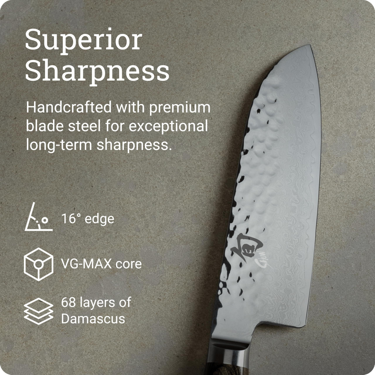 KAI Shun Premier Santoku All Purpose Knife Ambidextrous Made In