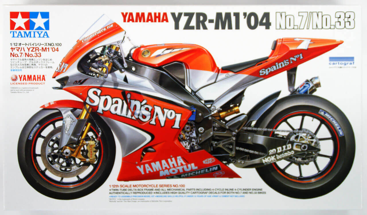 Tamiya 14100 Yamaha YZR-M1'04 No.7/No.33 1/12 Scale Kit - Plaza Japan