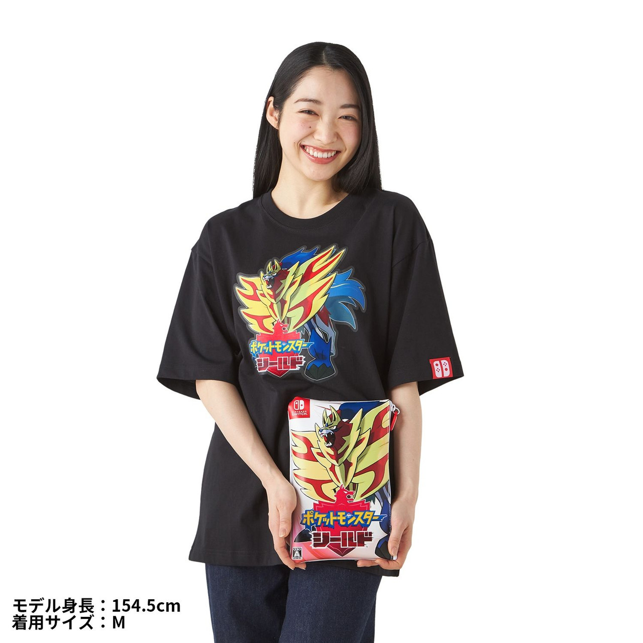新品 パッケージTシャツ in ポーチ ポケットモンスター 金 ホウオウ L