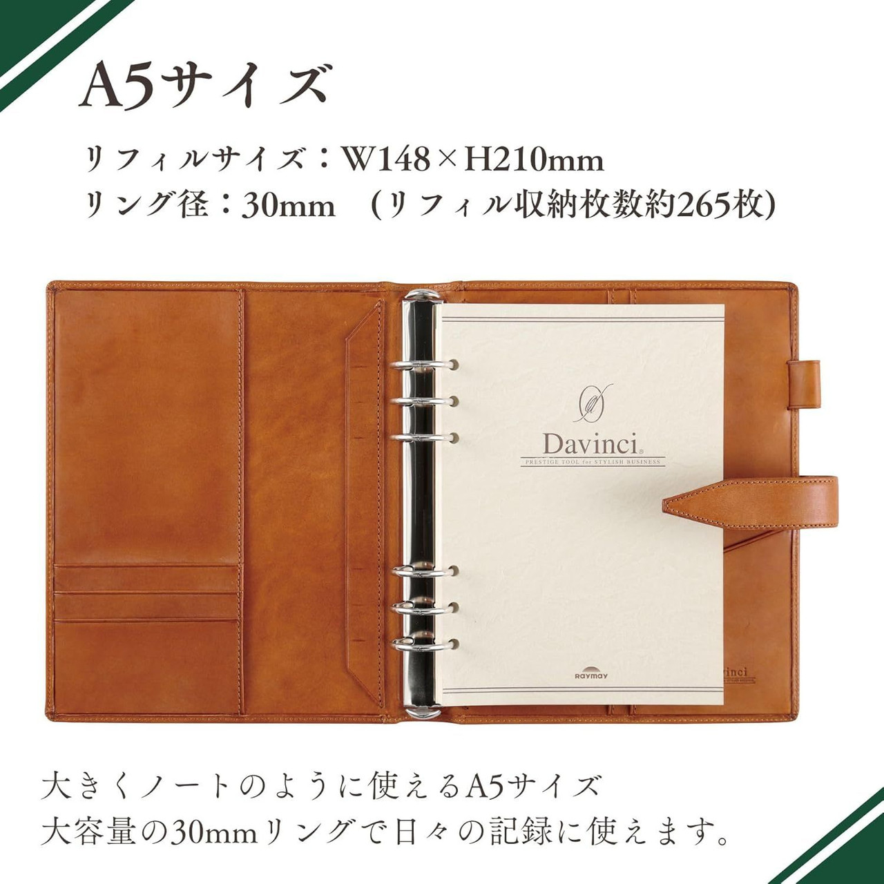 Raymay Fujii Da Vinci Roroma A5 30mm Dark Brown