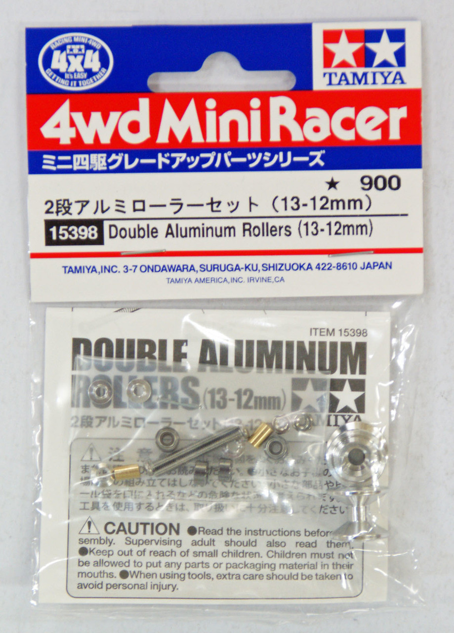 Tamiya 15398 Mini 4WD Double Aluminum Rollers 13-12mm - Plaza Japan