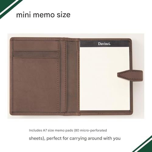ロマおじ商品 Raymay Fujii Da Vinci Roroma Mini Memo Holder A7 - Dark Brown