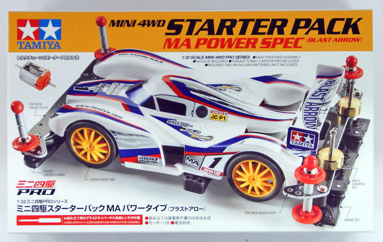 Tamiya 18647 Mini 4WD Starter Pack MA Power Spec (Blast Arrow) 1/32 - Plaza  Japan