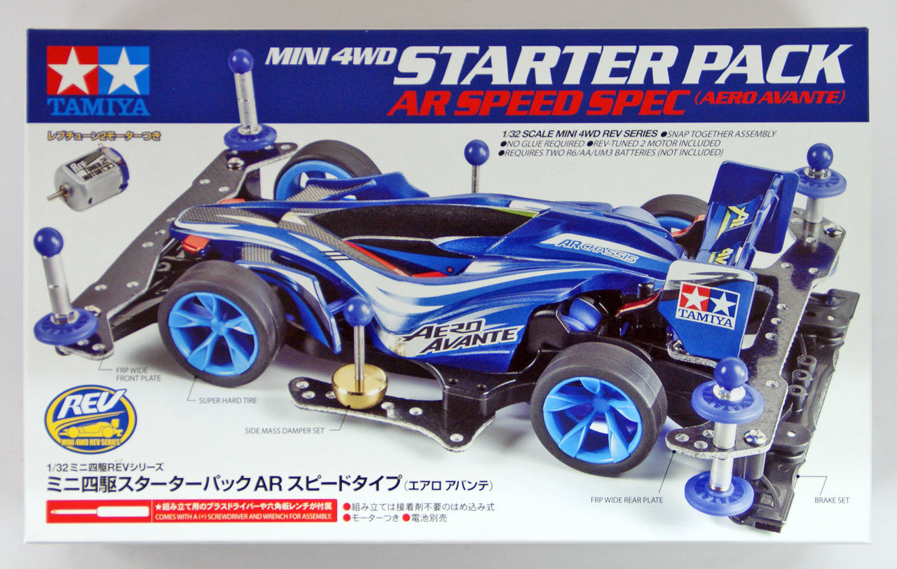 Tamiya 18706 Mini 4WD REV Series Starter Pack AR Speed Spec (Aero Avante)  1/32