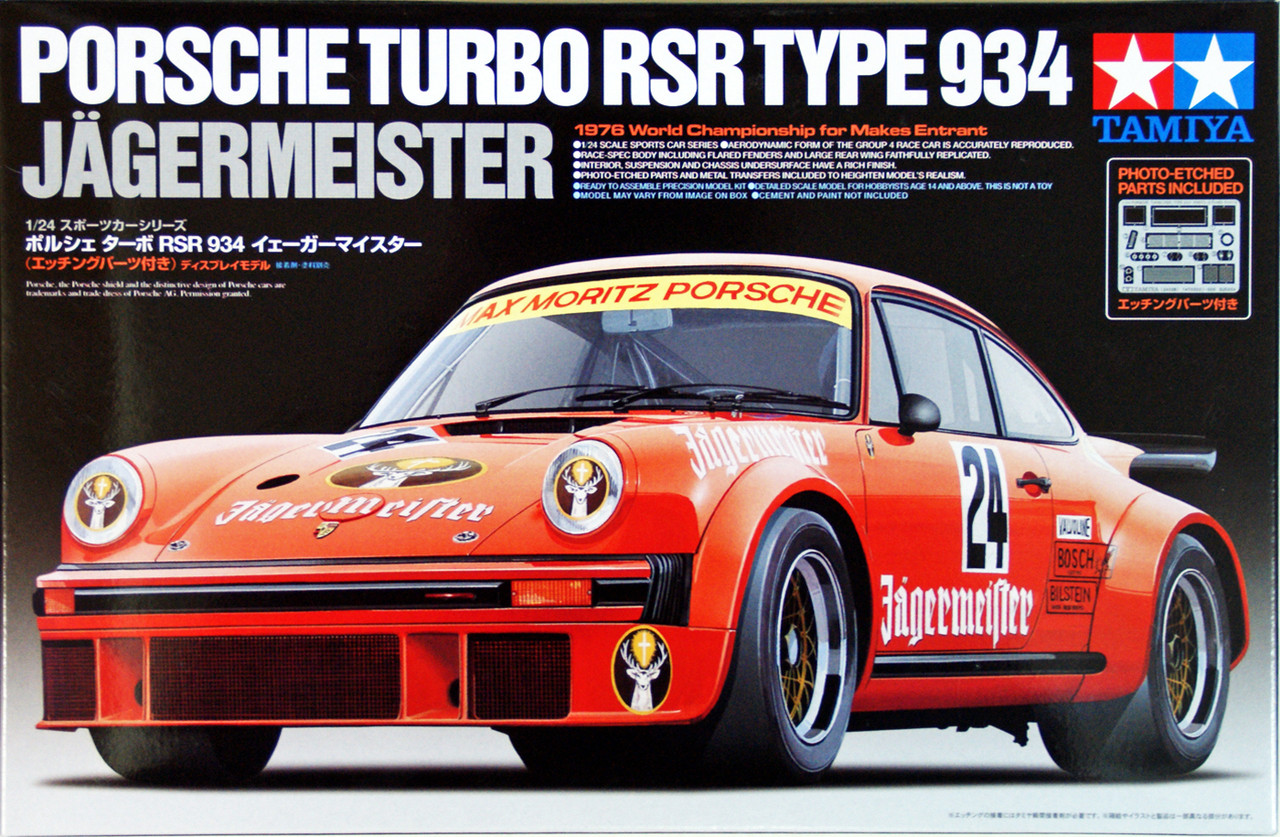 Tamiya 24328 Porsche Turbo RSR Type 934 Jagermeister 1/24 Scale