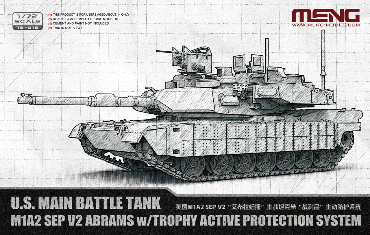 1/72 U.S. Main Battle Tank M1A2 SEP V2 Abrams w/Trophy Active