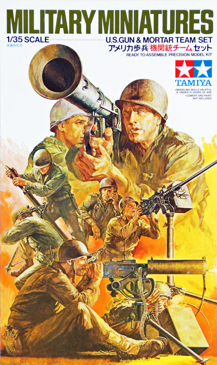 Tamiya 35086 US Gun & Mortar Team Set 1/35 Scale Kit - Plaza Japan