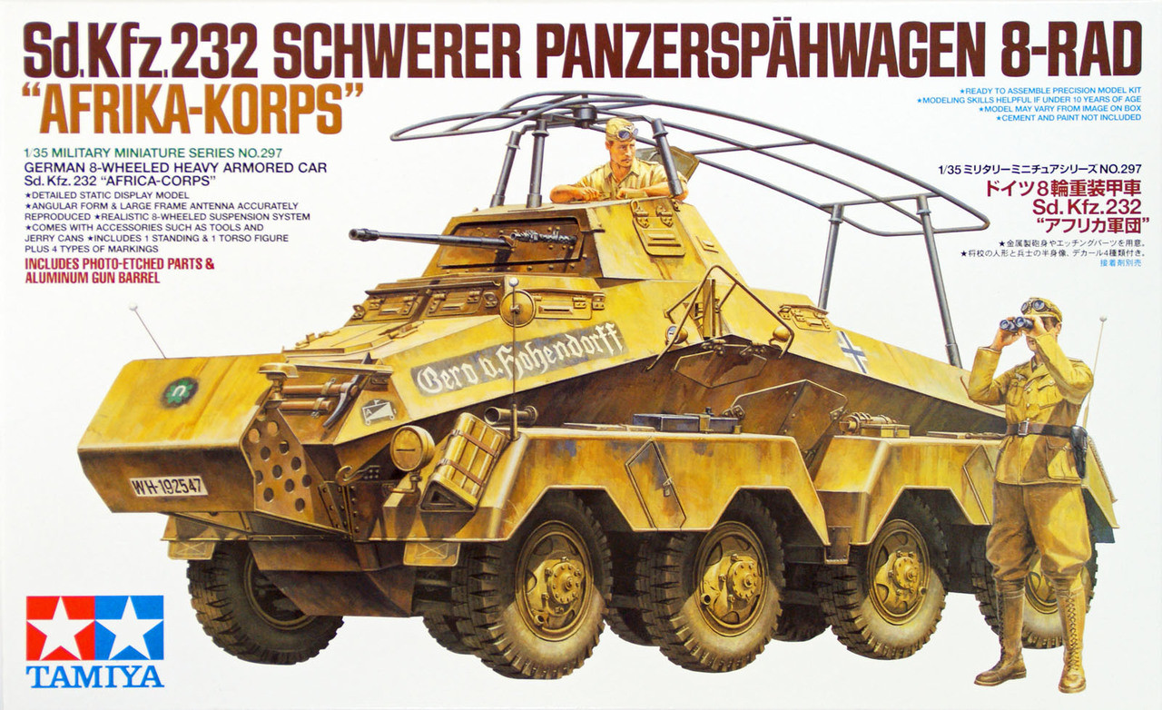 Tamiya 35297 German 8-Wheeled Heavy Armored Car Sd.Kfz.232 1/35