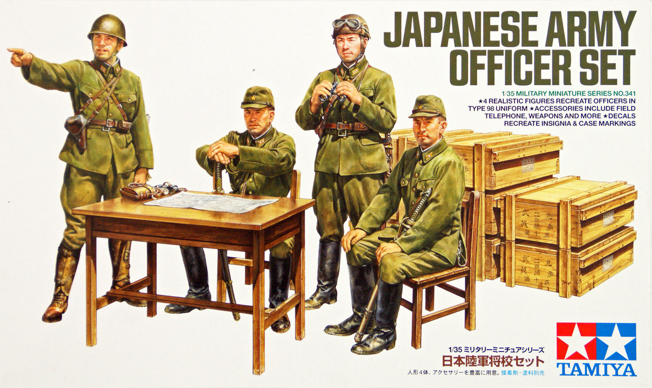 Tamiya 35341 Japanese Army Officer Set 1/35 Scale Kit - Plaza Japan