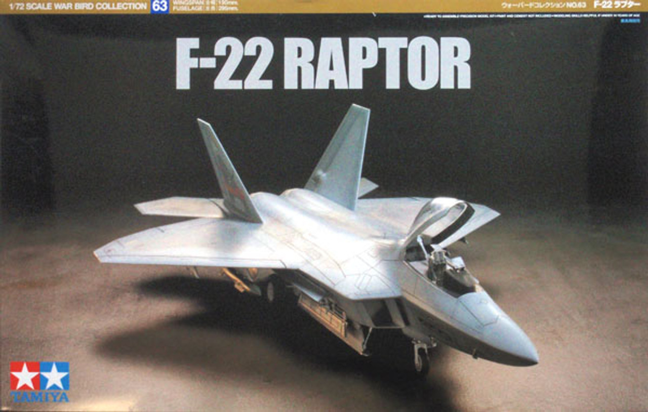 Tamiya 60763 F-22 Raptor 1/72 Kit