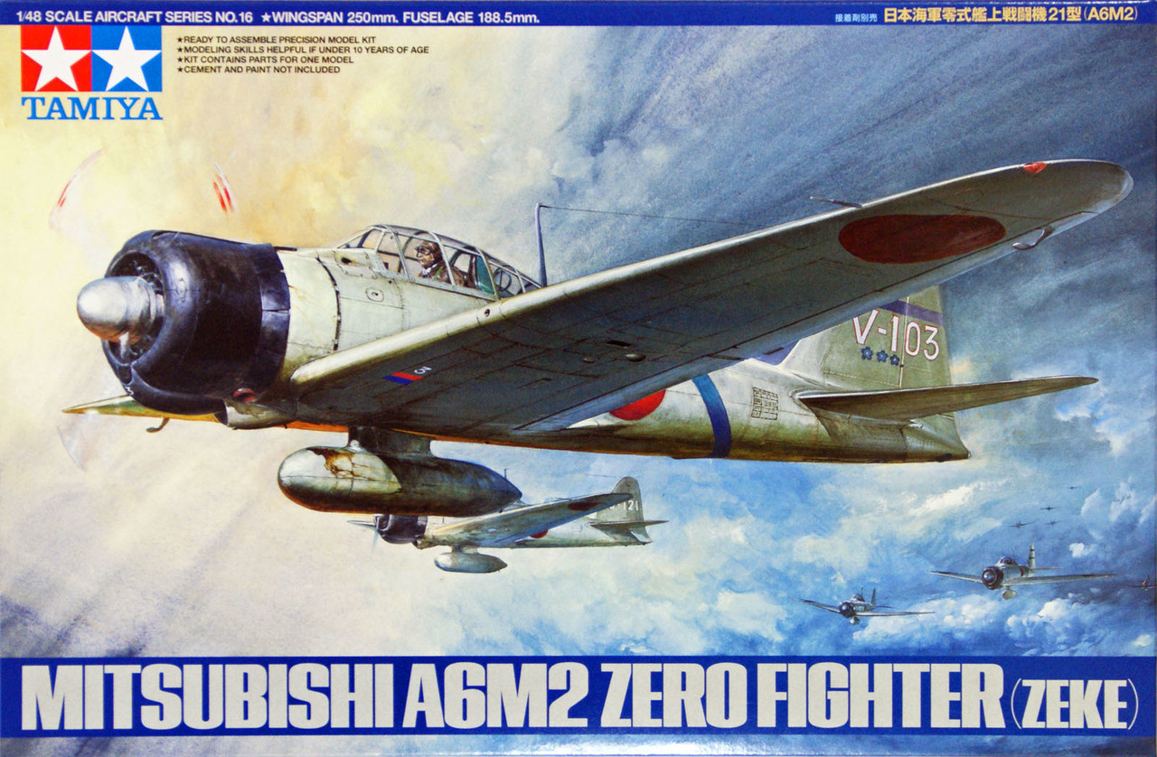 Tamiya 61016 Mitsubishi A6M2 Type 21 Zero Fighter (Zeke) 1/48