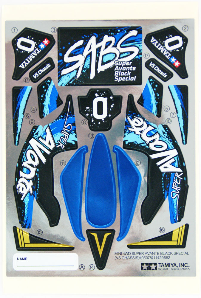 Tamiya Mini 4WD 95291 Super Avante Black Special (VS Chassis) 1/32
