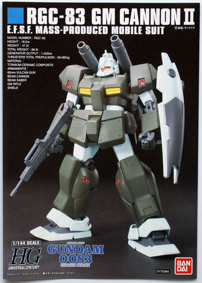 Bandai HGUC 125 GUNDAM RGC-83 GM CANNON II | PlazaJapan