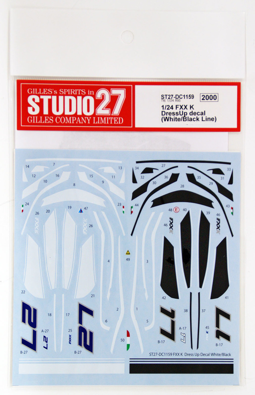 スタジオ27様① Studio27 ST27-DC1159 FXX K Dress UP (White/Black Line) Decal for