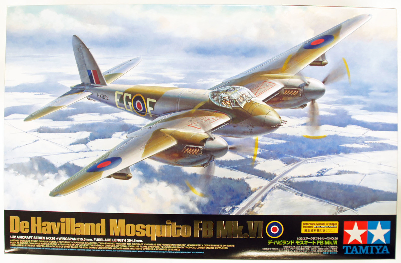TAMIYA モスキートMk.VI 1/32 Amazon.com: Tamiya 60326 1/32 De Havilland Mosquito FB Mk.VI
