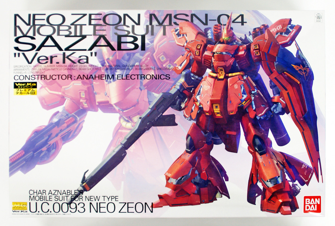 Bandai MG 222415 Neo Zeon MSN-04 Sazabi Version Ka w/ Decal