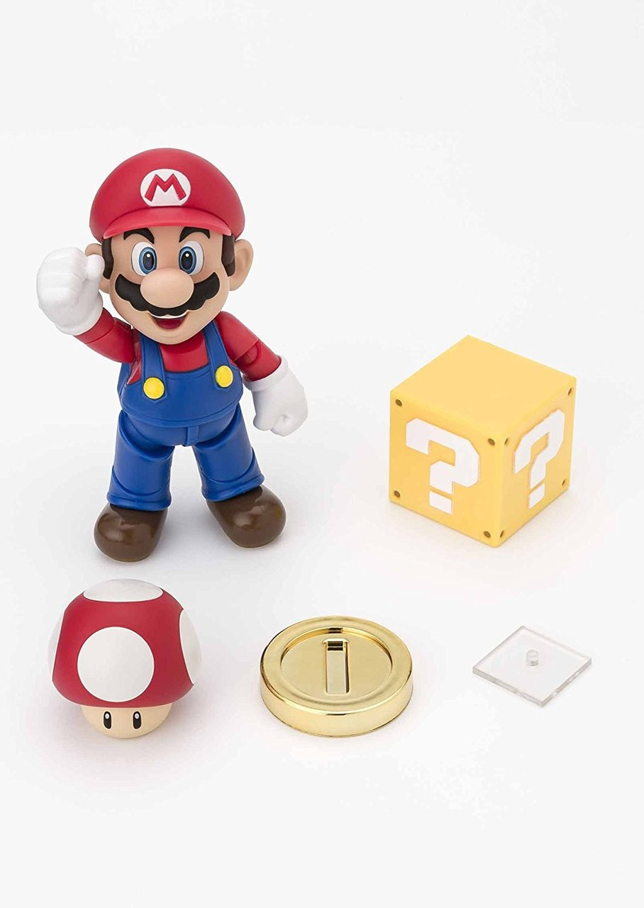BANDAI New SUPER MARIO BROS. ソフビ S.H. Figuarts Mario New Package Ver. Figure | PlazaJapan