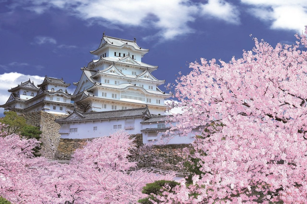 Epoch Jigsaw Puzzle Himeji Castle Sakura | PlazaJapan