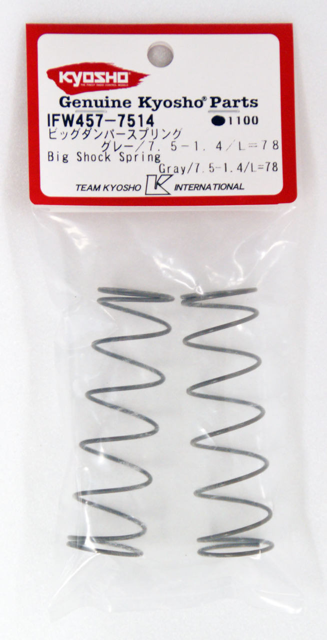 Kyosho IFW457-7514 Big Shock Spring(Gray/7.5-1.4/L=78)