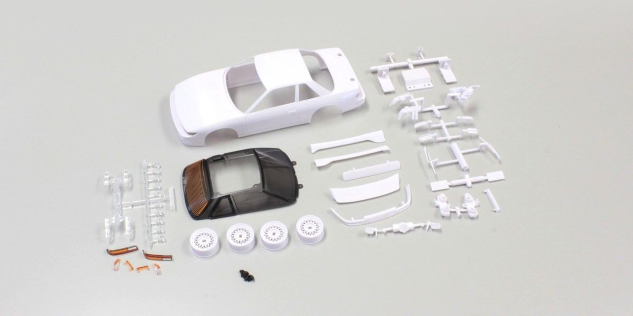 Kyosho MZN178 NISSAN SILVIA S13 White body set(w/Wheel)