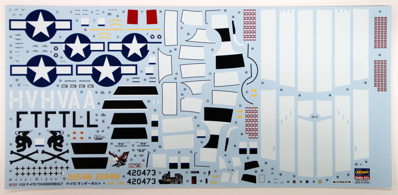 Hasegawa ST27 P-47D THUNDERBOLT 1/32 Scale Kit