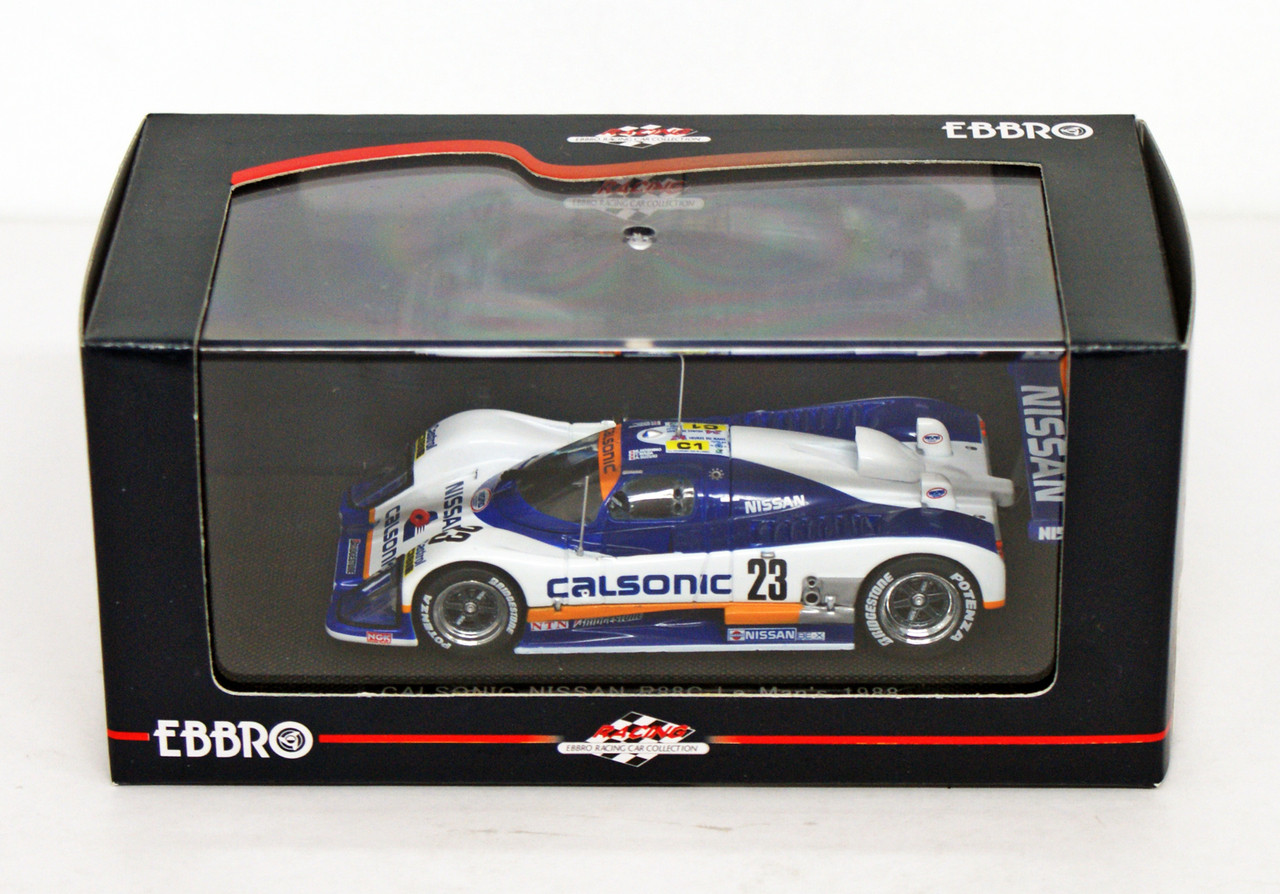 23 Die Cast Ebbro 43680 1:43  Scale Calsonic Nissan Nismo R88C 1988 Le Mans No 