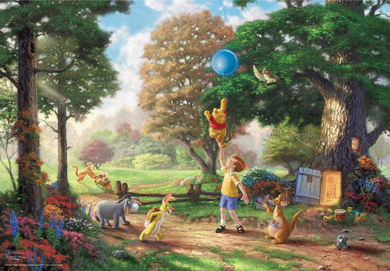 Winnie the Pooh; Thomas Kinkade Disney, Ceaco, 500 pieces. Love the Pooh  Bear puzzles :) : r/Jigsawpuzzles