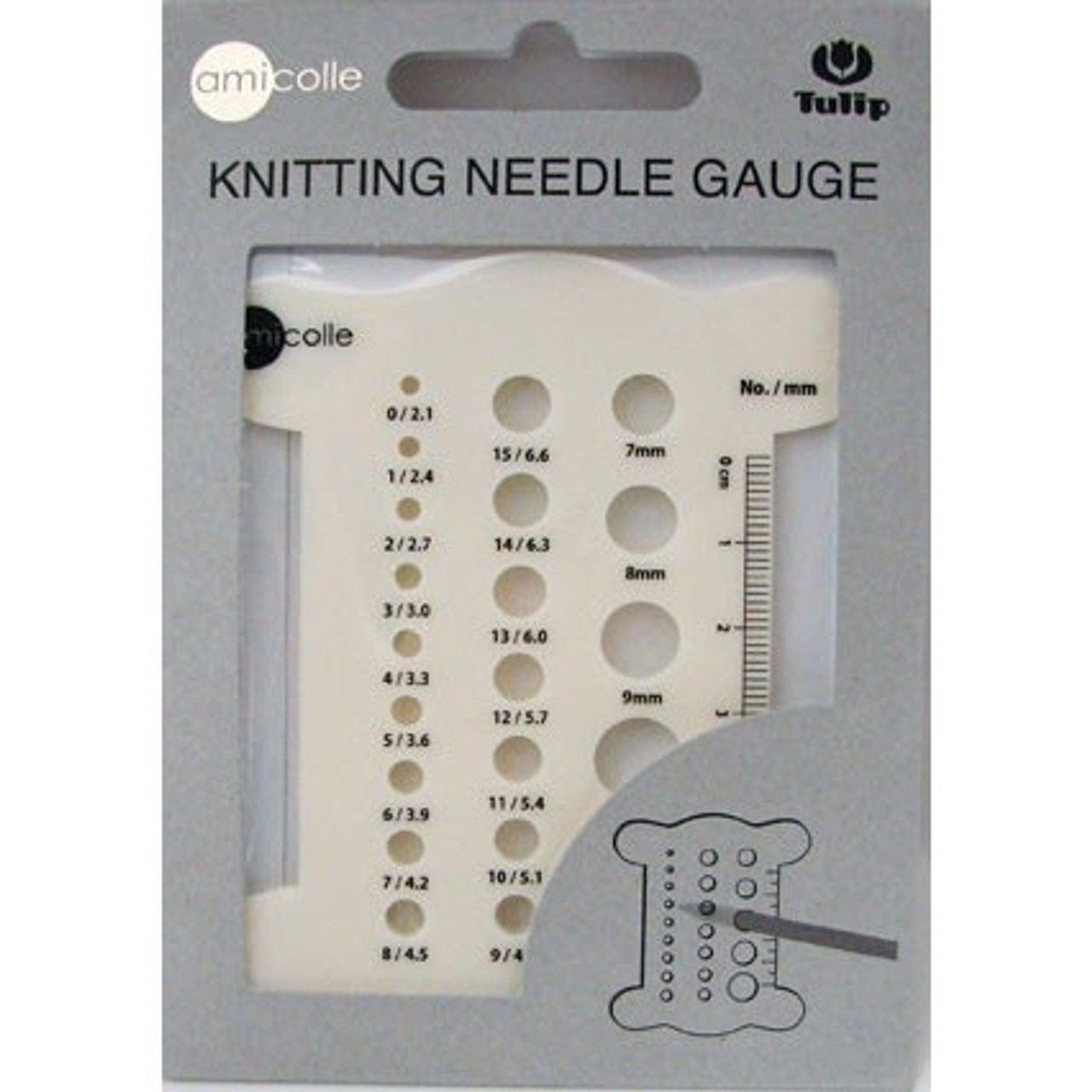 Tulip Knitting Needle Gauge : White